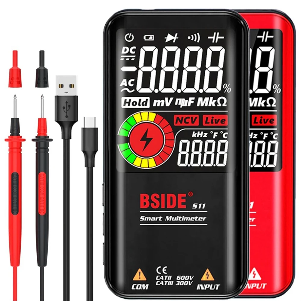 S10 S11 Digital Multimeter Voltage Tester DC AC Voltage Capacitance Ohm Diode multimetro T-RMS LCD NCV Live wire Multimeter
S10 S11 Digital Multimeter Voltage Tester DC AC Voltage Capacitance Ohm Diode multimetro T-RMS LCD NCV Live wire Multimeter