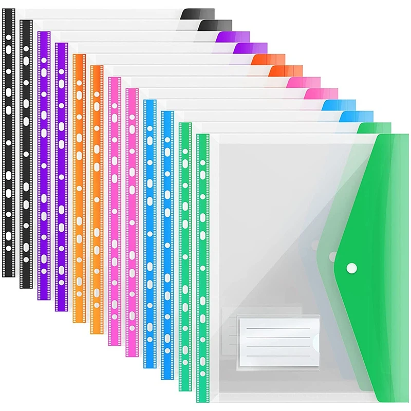 12Pack A4 Plastic File Folder,Expandable A4 Expandable Punched Pockets For A4 Folders,With Snap Closure And Label Pocket
12Pack A4 Plastic File Folder,Expandable A4 Expandable Punched Pockets For A4 Folders,With Snap Closure And Label Pocket