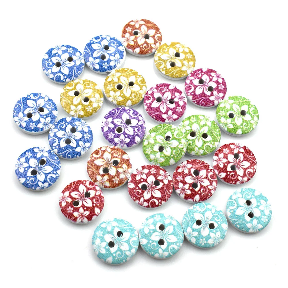 50PCS 15MM Mixed Flower Theme Round Wooden Buttons Sewing Scrapbook Clothing Gifts Crafts Handwork Scrapbooking Accessories
50PCS 15MM Mixed Flower Theme Round Wooden Buttons Sewing Scrapbook Clothing Gifts Crafts Handwork Scrapbooking Accessories