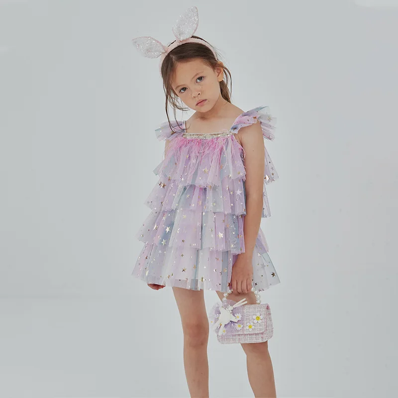 Evening Dresses for Girls New Fashion Sedquined Layered Dress Kids Feather Solid Party Strap Gowns 2-10 Years Children Clothing
Evening Dresses for Girls New Fashion Sedquined Layered Dress Kids Feather Solid Party Strap Gowns 2-10 Years Children Clothing