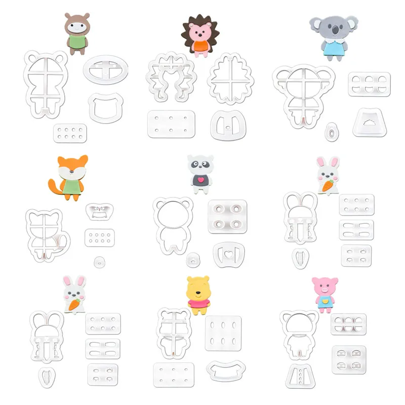 Hedgehog/Hippo/Koala/Fox/Rabbit/Panda/Bear/ Pig/Pattern Biscuits Cake Cutting Tools Combination Animals Cookie Baking Moulds
Hedgehog/Hippo/Koala/Fox/Rabbit/Panda/Bear/ Pig/Pattern Biscuits Cake Cutting Tools Combination Animals Cookie Baking Moulds