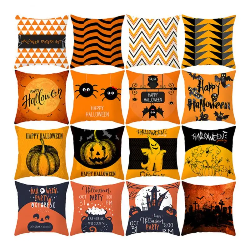 Happy Halloween Decor Cushion Cover Pumpkin Ornaments Letter Print Festive Party Atmosphere Pillowcase For Living Room Home
Happy Halloween Decor Cushion Cover Pumpkin Ornaments Letter Print Festive Party Atmosphere Pillowcase For Living Room Home