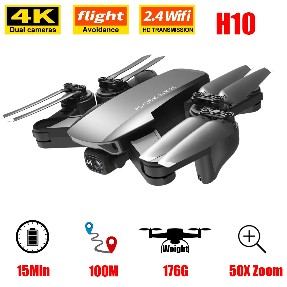 Mini Drone H10 4K HD Dual Camera With Optical Flow Altitude Hold Positioning 50X Zoom OFP FPV One-Key Return Foldable Quadcopter
Mini Drone H10 4K HD Dual Camera With Optical Flow Altitude Hold Positioning 50X Zoom OFP FPV One-Key Return Foldable Quadcopter