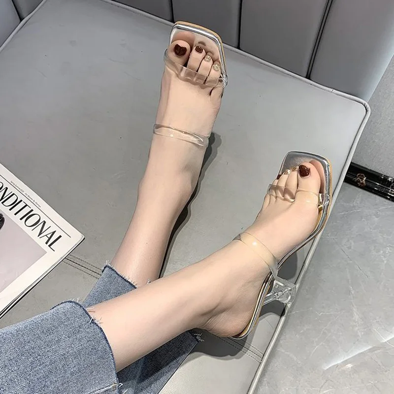 2 Transparent Straps Clear Heels Sandals Women Ladies Fashion Slippers
2 Transparent Straps Clear Heels Sandals Women Ladies Fashion Slippers