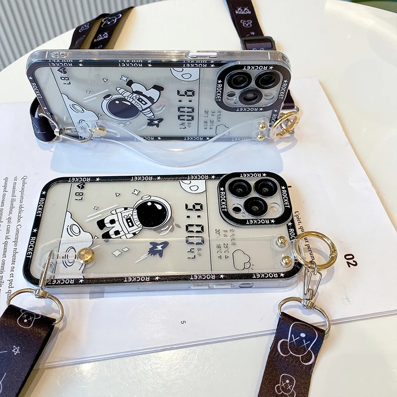 Cute Astronaut Transparent Lanyard Crossbody Wristband Case for OPPO F15 F11 F17 F19 Pro Plus A74 5g A73 A94 4G A91 A93S F9 Case
Cute Astronaut Transparent Lanyard Crossbody Wristband Case for OPPO F15 F11 F17 F19 Pro Plus A74 5g A73 A94 4G A91 A93S F9 Case