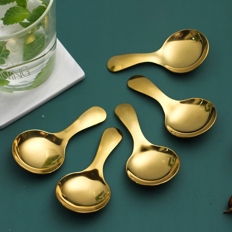 3Pcs Cute Stainless Steel Spoon Short Handle Gold Ice Cream Tea Coffee Spoon Kids Spoon Kitchen Condiment Spice Scoop
3Pcs Cute Stainless Steel Spoon Short Handle Gold Ice Cream Tea Coffee Spoon Kids Spoon Kitchen Condiment Spice Scoop