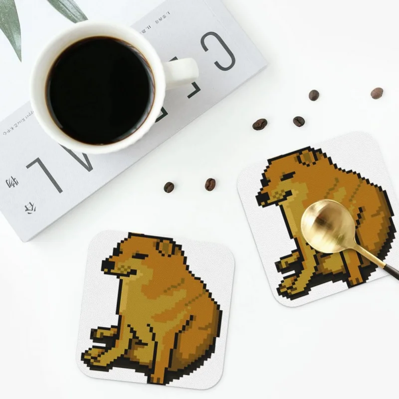 Подставки Pixelated Cheems, кожаные подставки, Нескользящие изоляционные кофейные коврики для декора, домашние кухонные столовые коврики, набор из 4 шт.
Подставки Pixelated Cheems, кожаные подставки, Нескользящие изоляционные кофейные коврики для декора, домашние кухонные столовые коврики, набор из 4 шт.