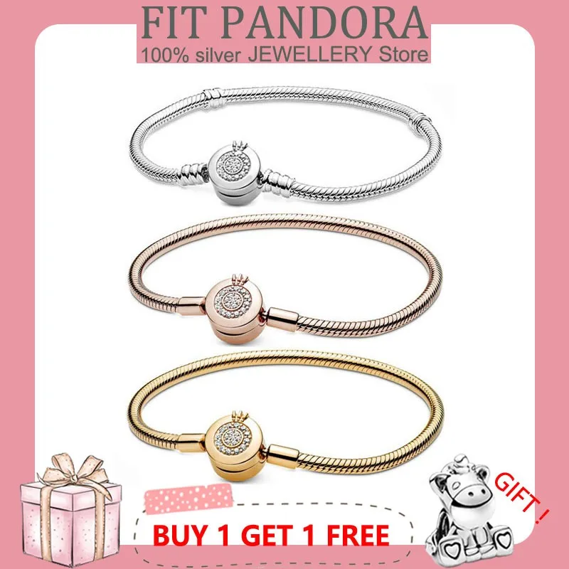S925 Sterling Silver Glittering Crown Letter O-shaped Snake Bone Bracelet For Women Fit Original Pandor Charm Beads Jewelry Gif
S925 Sterling Silver Glittering Crown Letter O-shaped Snake Bone Bracelet For Women Fit Original Pandor Charm Beads Jewelry Gif