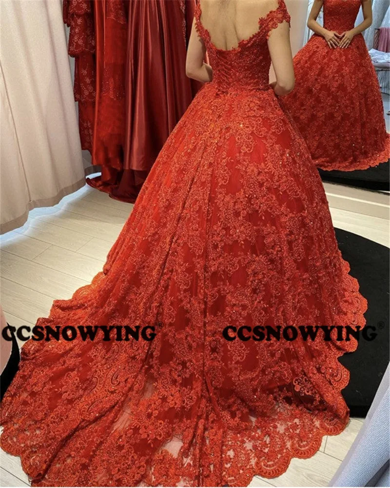 Luxury Lace Appliques Ball Gown Evening Dresses Off the Shoulder Formal Party Dress Women Arabic Robes De Soirée
Luxury Lace Appliques Ball Gown Evening Dresses Off the Shoulder Formal Party Dress Women Arabic Robes De Soirée