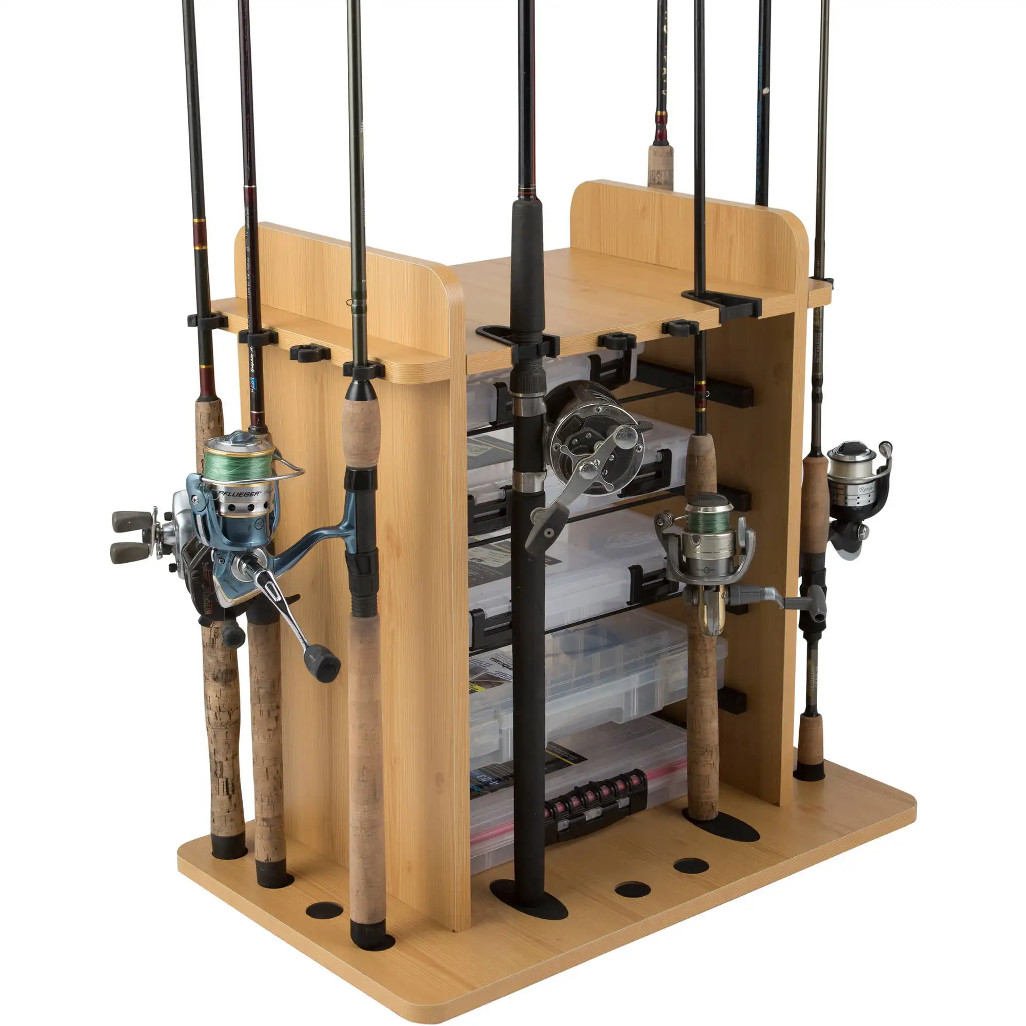 Creek Creations 14 Fishing Rod Rack with 4 Utility Box Storage Capacity & Dual Rod Clips - Features a Sleek Design & Wire Rackin
Creek Creations 14 Fishing Rod Rack with 4 Utility Box Storage Capacity & Dual Rod Clips - Features a Sleek Design & Wire Rackin