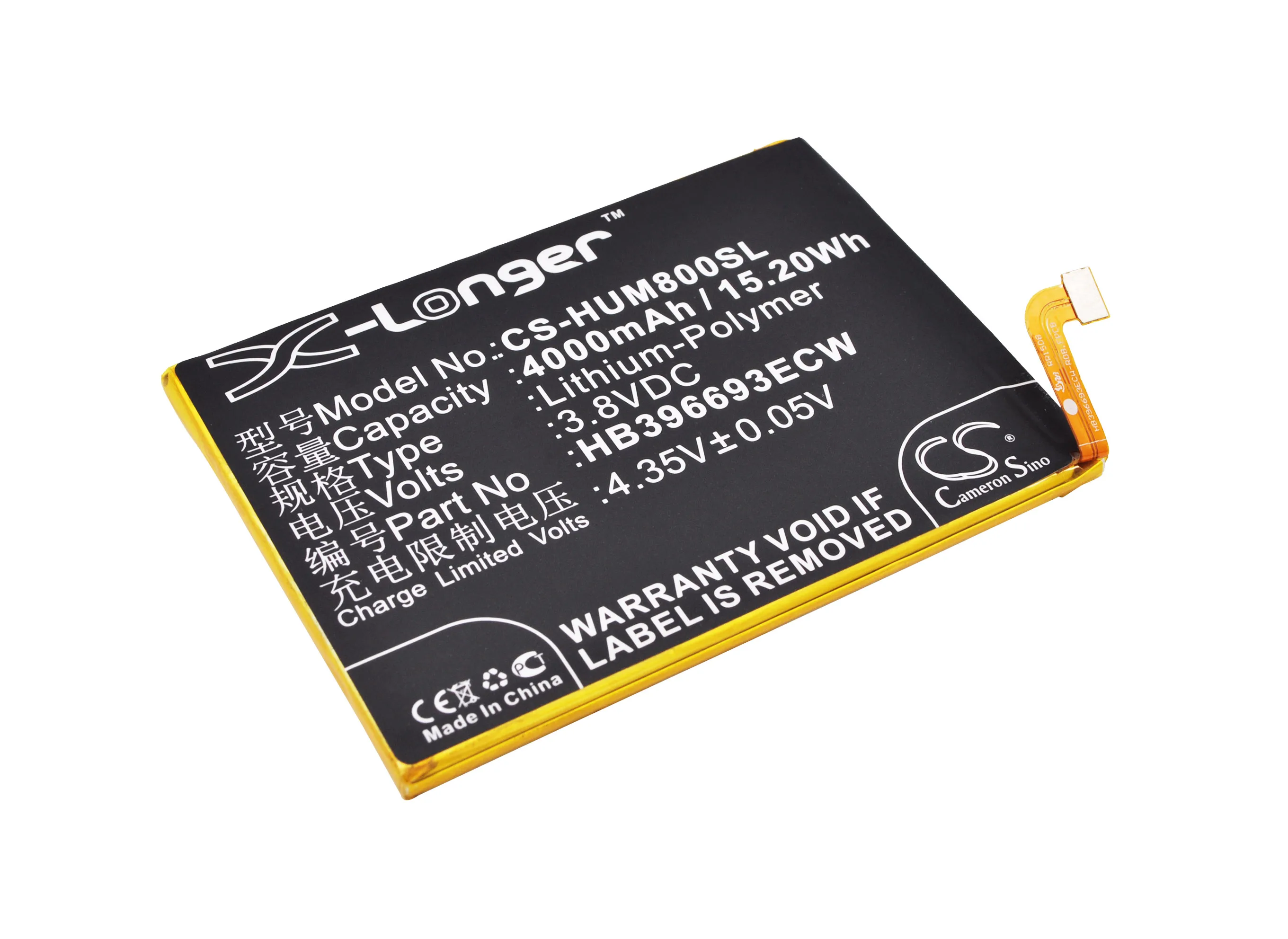 Cameron Sino Mobile SmartPhone Replacement Li-Polymer Battery 4000mAh For HB396693ECW Asus Ascend Mate 8, Ascen Free Tools
Cameron Sino Mobile SmartPhone Replacement Li-Polymer Battery 4000mAh For HB396693ECW Asus Ascend Mate 8, Ascen Free Tools