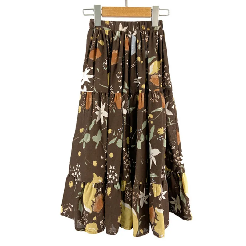 4 to 12 years kids girls floral maxi long skirts children girl fashion spring summer linen flower print tiered flare long skirt 
4 to 12 years kids girls floral maxi long skirts children girl fashion spring summer linen flower print tiered flare long skirt