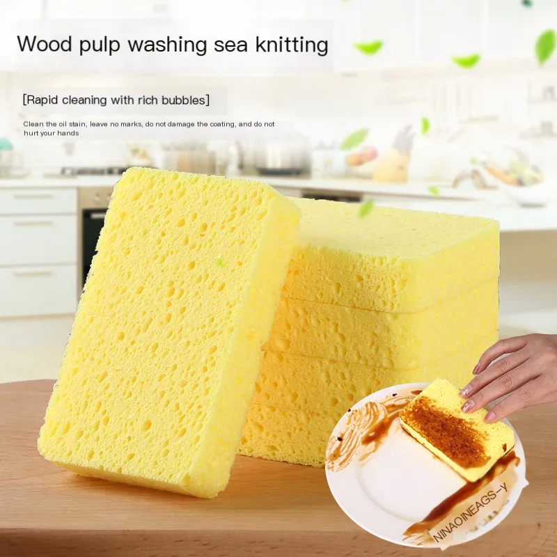 Wood pulp dishwashing sponge wipe thickened non-stick oil kitchen magic wipe durable brush pot cleaning scouring pad
Wood pulp dishwashing sponge wipe thickened non-stick oil kitchen magic wipe durable brush pot cleaning scouring pad