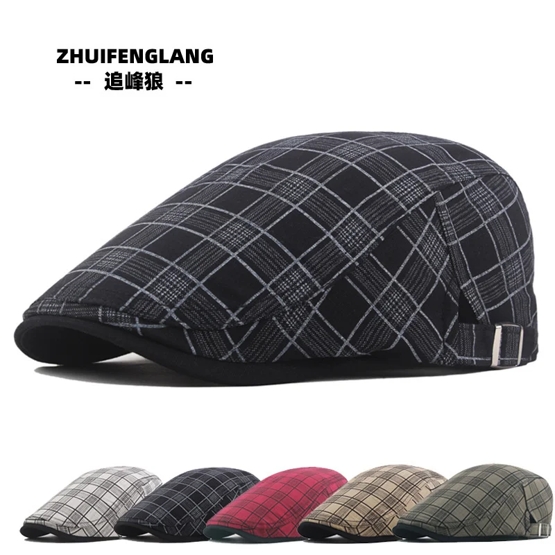 Spring New Pure Cotton Square Color Lattice Cap Men's Fashion Sunscreen Beret Women's Personality Leisure Newsboy Cap Unisex
Spring New Pure Cotton Square Color Lattice Cap Men's Fashion Sunscreen Beret Women's Personality Leisure Newsboy Cap Unisex