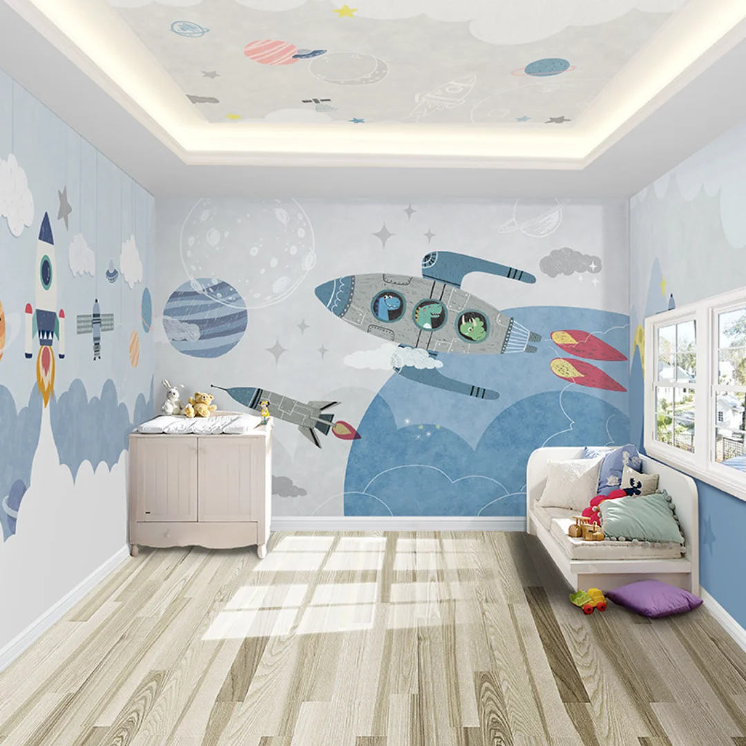 3D Wallpapers Nordic Cartoon Rocket Children's Room Wallpaper Wall Mural for Kid Room Child Room Wall Covering
3D Wallpapers Nordic Cartoon Rocket Children's Room Wallpaper Wall Mural for Kid Room Child Room Wall Covering