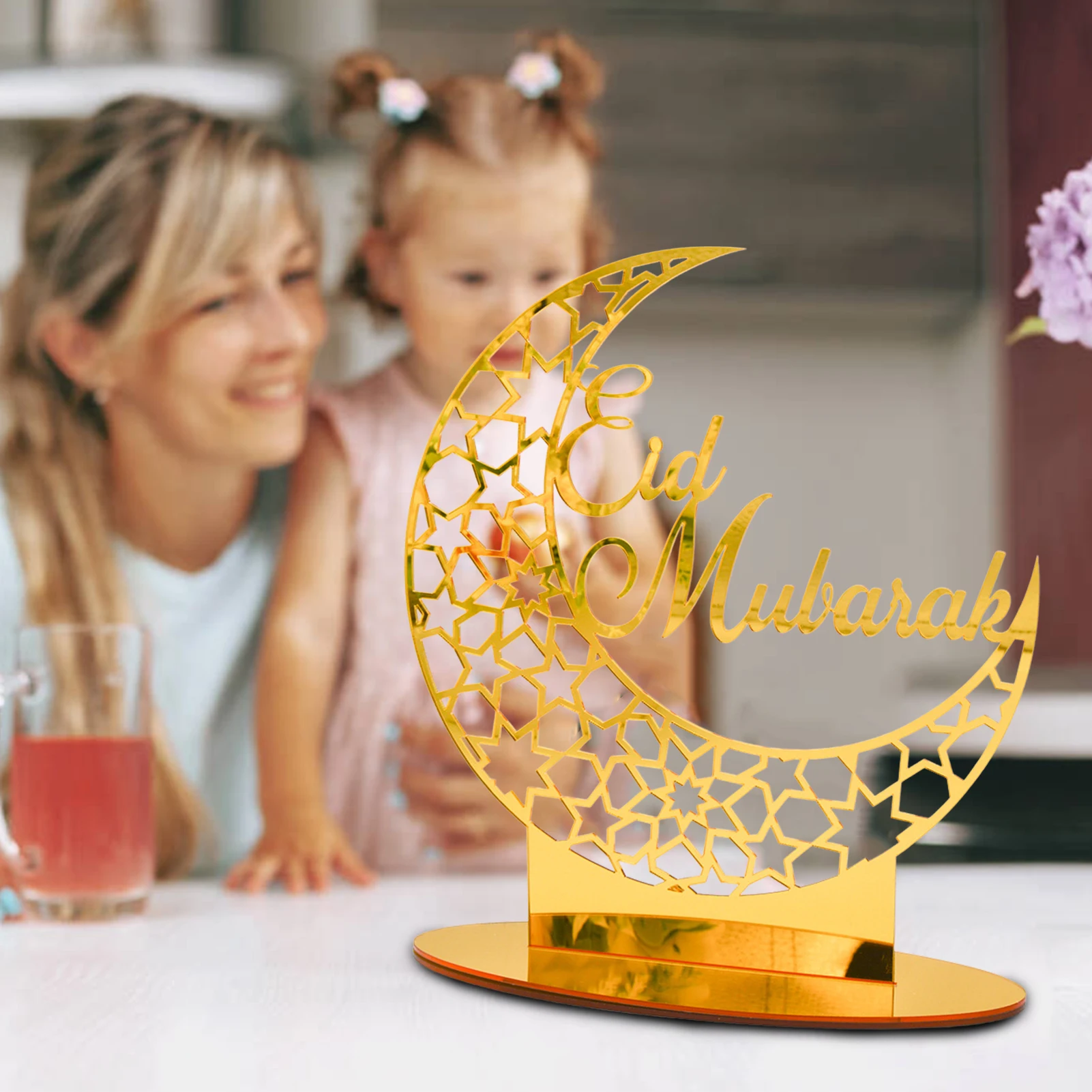 Eid Mubarak Acrylic Ornament Ramadan Moon Decorations For Home Eid Al Adha Ramadan Islamic Muslim Party Supplies Decor DIY Gift
Eid Mubarak Acrylic Ornament Ramadan Moon Decorations For Home Eid Al Adha Ramadan Islamic Muslim Party Supplies Decor DIY Gift
