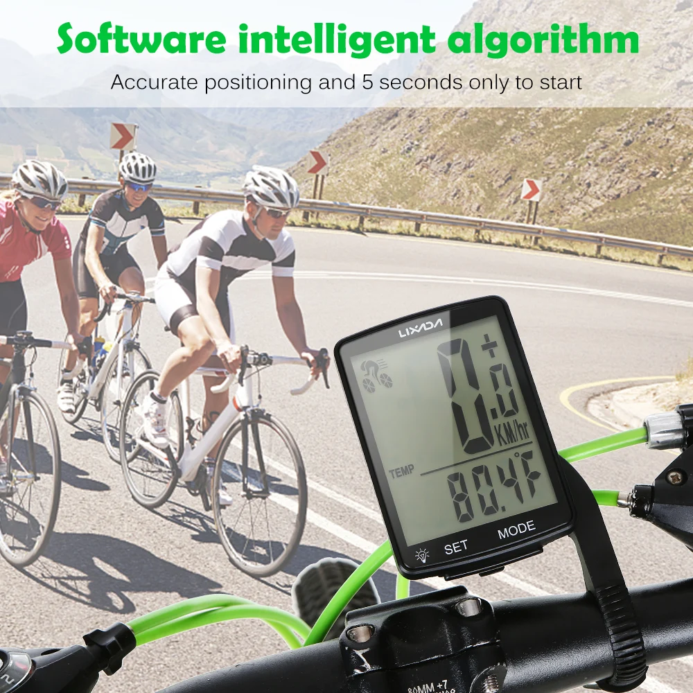 LIXADA Wireless Bike Computer Multi Functional LCD Screen Bicycle Computer Mountain Bike Speedometer Odometer IPX6 Waterproof
LIXADA Wireless Bike Computer Multi Functional LCD Screen Bicycle Computer Mountain Bike Speedometer Odometer IPX6 Waterproof