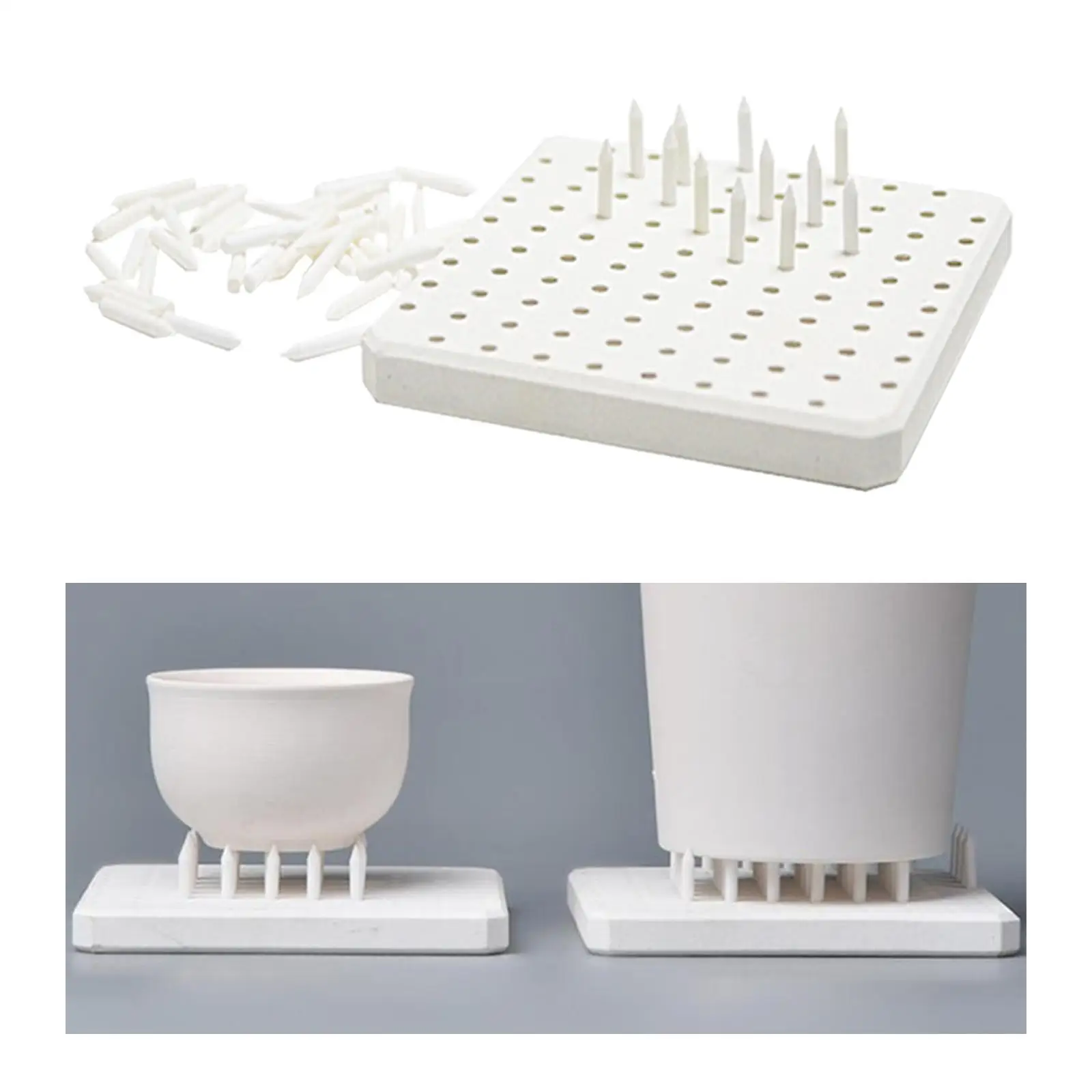 Керамический огнеупорный опорный коврик с 62 шт. съемным конусом для ногтей 
Керамический огнеупорный опорный коврик с 62 шт. съемным конусом для ногтей