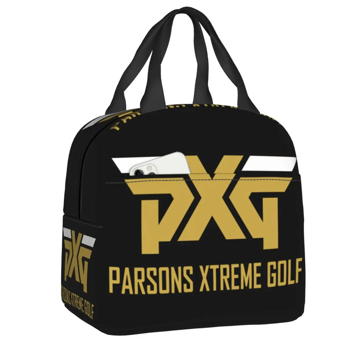 

Логотип гольф изолированная сумка для ланча для женщин и мужчин, переносной охладитель, термопищевой Ланч-бокс для работы, школы, путешествий, пикника, сумки-тоут