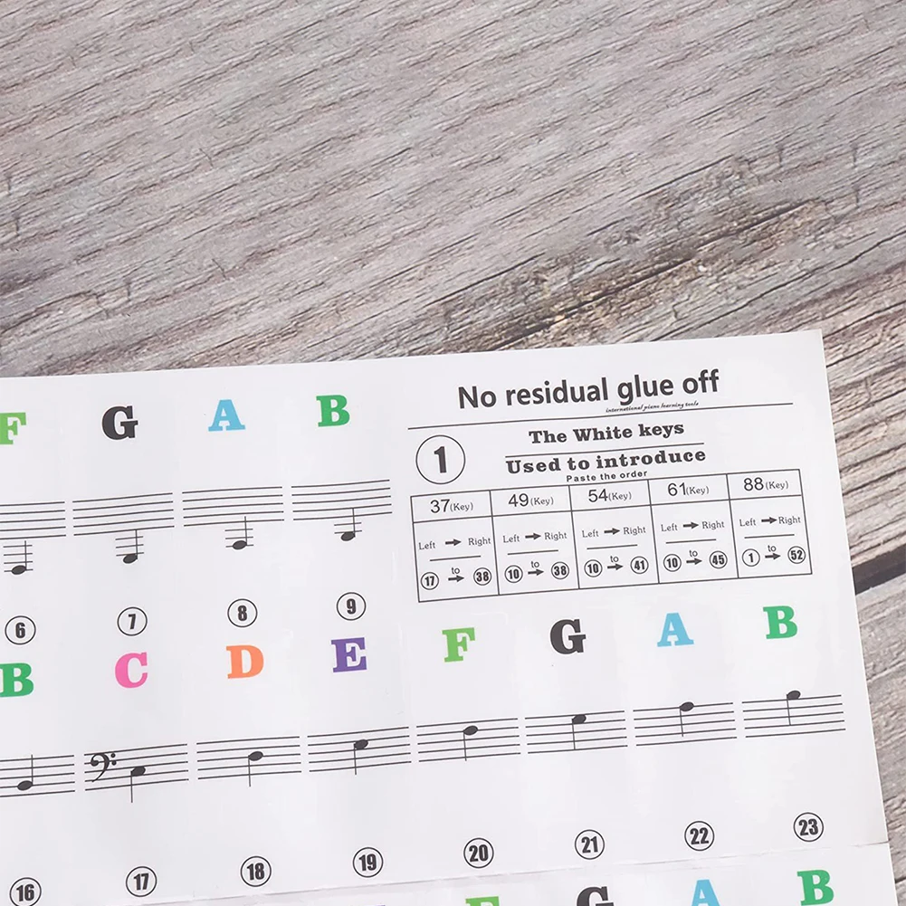 Piano Keyboard Sticker Beginner Colorful For 88/61/54/49/37Key Keyboard Stickers Piano Transparent 100% Brand New
Piano Keyboard Sticker Beginner Colorful For 88/61/54/49/37Key Keyboard Stickers Piano Transparent 100% Brand New