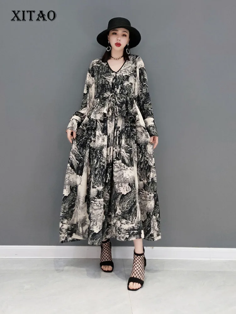 Платье с принтом XITAO, модное плиссированное платье с длинным рукавом, повседневный стиль 2022, весенний пуловер размера плюс, элегантное плать...
Платье с принтом XITAO, модное плиссированное платье с длинным рукавом, повседневный стиль 2022, весенний пуловер размера плюс, элегантное плать...