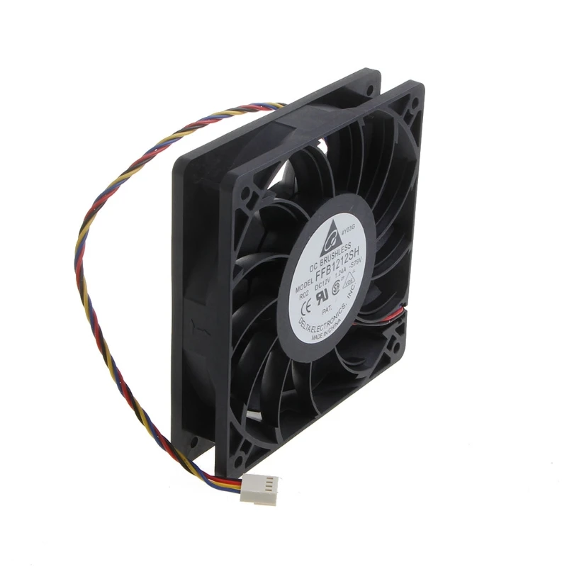 2022 New High Speed CPU Fan Spherical Ball Bearing Silent FFB1212SH 12cm DC 12V 1.24A 3700RPM for CPU Server Computer Case
2022 New High Speed CPU Fan Spherical Ball Bearing Silent FFB1212SH 12cm DC 12V 1.24A 3700RPM for CPU Server Computer Case