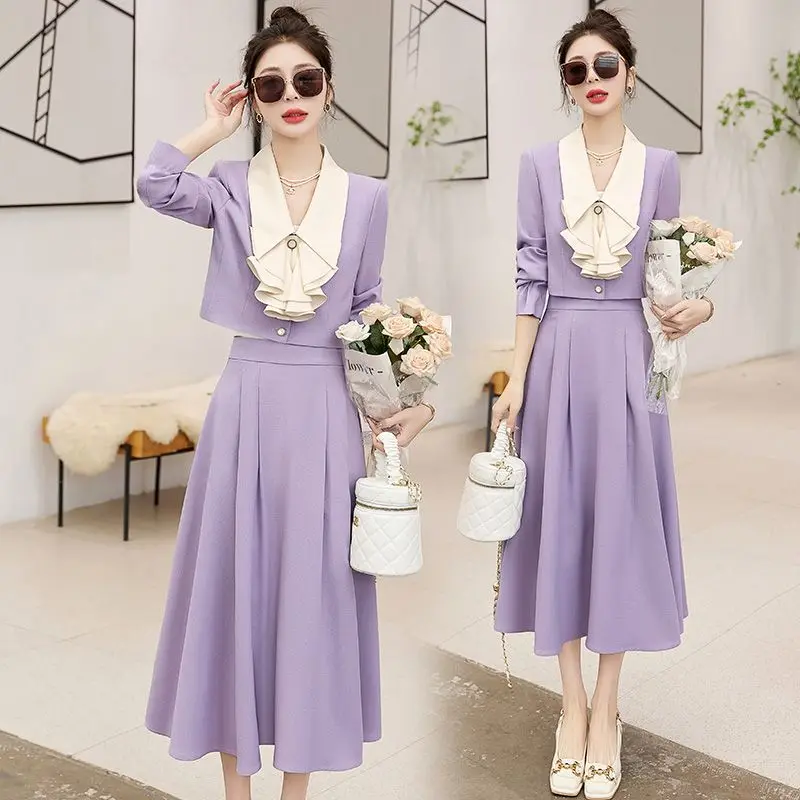Spring Autumn Xiaoxiangfeng Professional Suit Sets 2023 Korean Fashion Short Jackets Elegant Half Skirt Two Piece Set For Women
Spring Autumn Xiaoxiangfeng Professional Suit Sets 2023 Korean Fashion Short Jackets Elegant Half Skirt Two Piece Set For Women