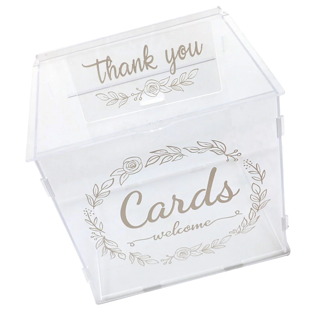 

Акриловая коробка для свадебных карт, «сделай сам», конверт, коробка для карт, коробка для хранения денег, свадебные принадлежности