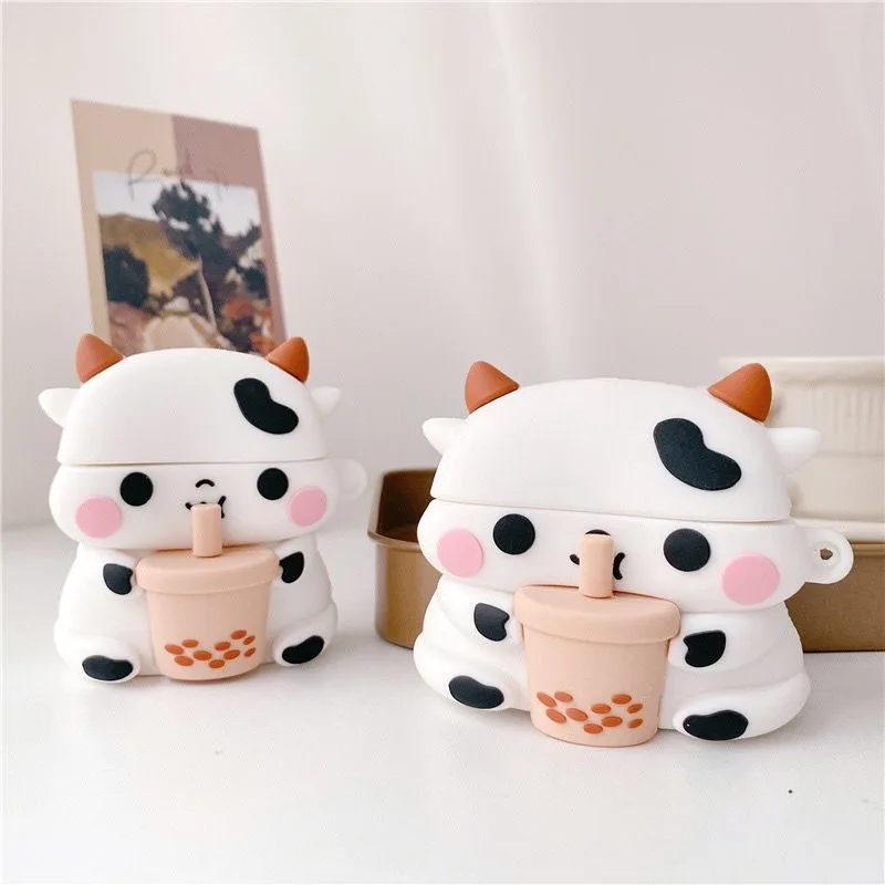 3D Cute Cartoon Milk Cow Case For apple AirPods 3 2021 New Silicone Wireless Earphone Case Cover for airpods 1 2 3 Pro Box Funda
3D Cute Cartoon Milk Cow Case For apple AirPods 3 2021 New Silicone Wireless Earphone Case Cover for airpods 1 2 3 Pro Box Funda