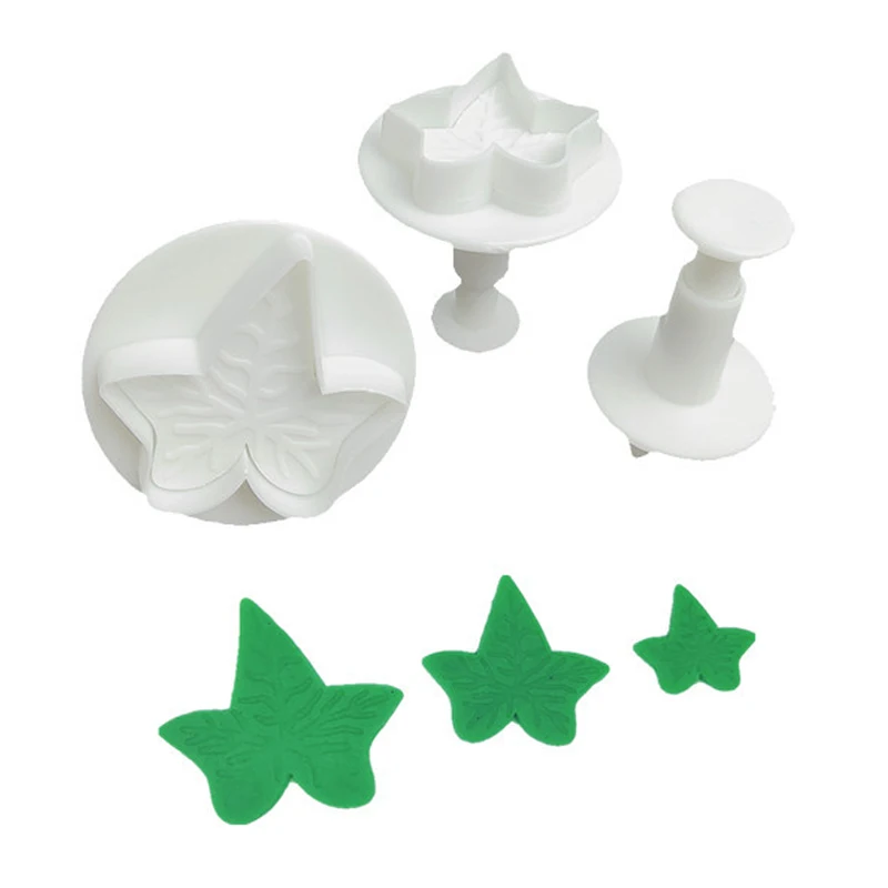 

3Pcs Maple Leaf Spring Die Fondant Chocolate Mold Cake Pastry Cookies Bakeware Moulds Plunger Sandwich Cutter Baking Decoration