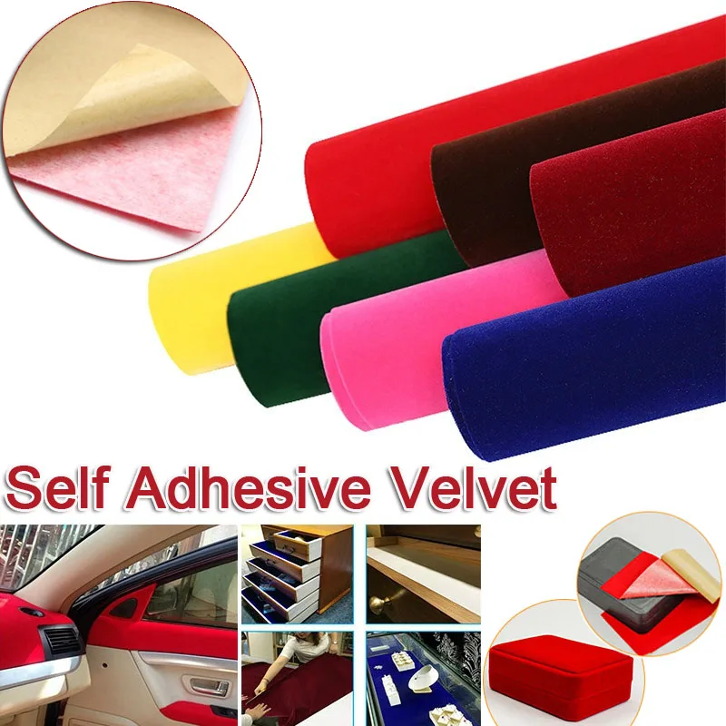 1*pcs Self Adhesive Soft Velvet Fabric Velour Felt Sticker Vinyl Film Jewelry Paper Crafts DIY Handmade Car Decor 
1*pcs Self Adhesive Soft Velvet Fabric Velour Felt Sticker Vinyl Film Jewelry Paper Crafts DIY Handmade Car Decor