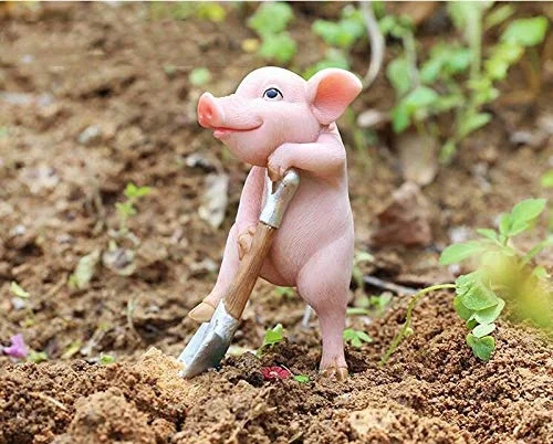 Amusing Mini Pig Shovelling Soil Statue Figurine Ornament Fairy Garden Decor for Bookshelves Flowerpots
Amusing Mini Pig Shovelling Soil Statue Figurine Ornament Fairy Garden Decor for Bookshelves Flowerpots