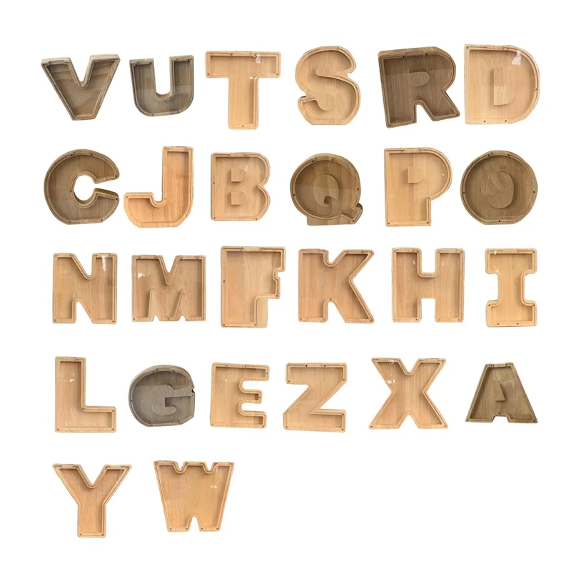 Wooden Piggy Bank Personalized Letters Coin Bank Wooden Money Box Frame Wood Toys Money Saving Bank Birthday Gift
Wooden Piggy Bank Personalized Letters Coin Bank Wooden Money Box Frame Wood Toys Money Saving Bank Birthday Gift