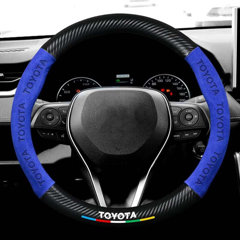 Suede Carbon Fiber Steering Wheel Cover For Toyota RAV4 Land Cruiser Camry Highlander Prado Prius Yaris Corolla Vitz Auto Parts
Suede Carbon Fiber Steering Wheel Cover For Toyota RAV4 Land Cruiser Camry Highlander Prado Prius Yaris Corolla Vitz Auto Parts