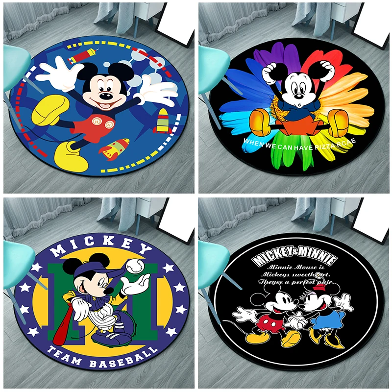 Disney Mickey Round Carpet Cute Cartoon Mickey Mouse Floor Mat Children's Bedroom Bedside Carpet Decoration Home Anti-Slip
Disney Mickey Round Carpet Cute Cartoon Mickey Mouse Floor Mat Children's Bedroom Bedside Carpet Decoration Home Anti-Slip