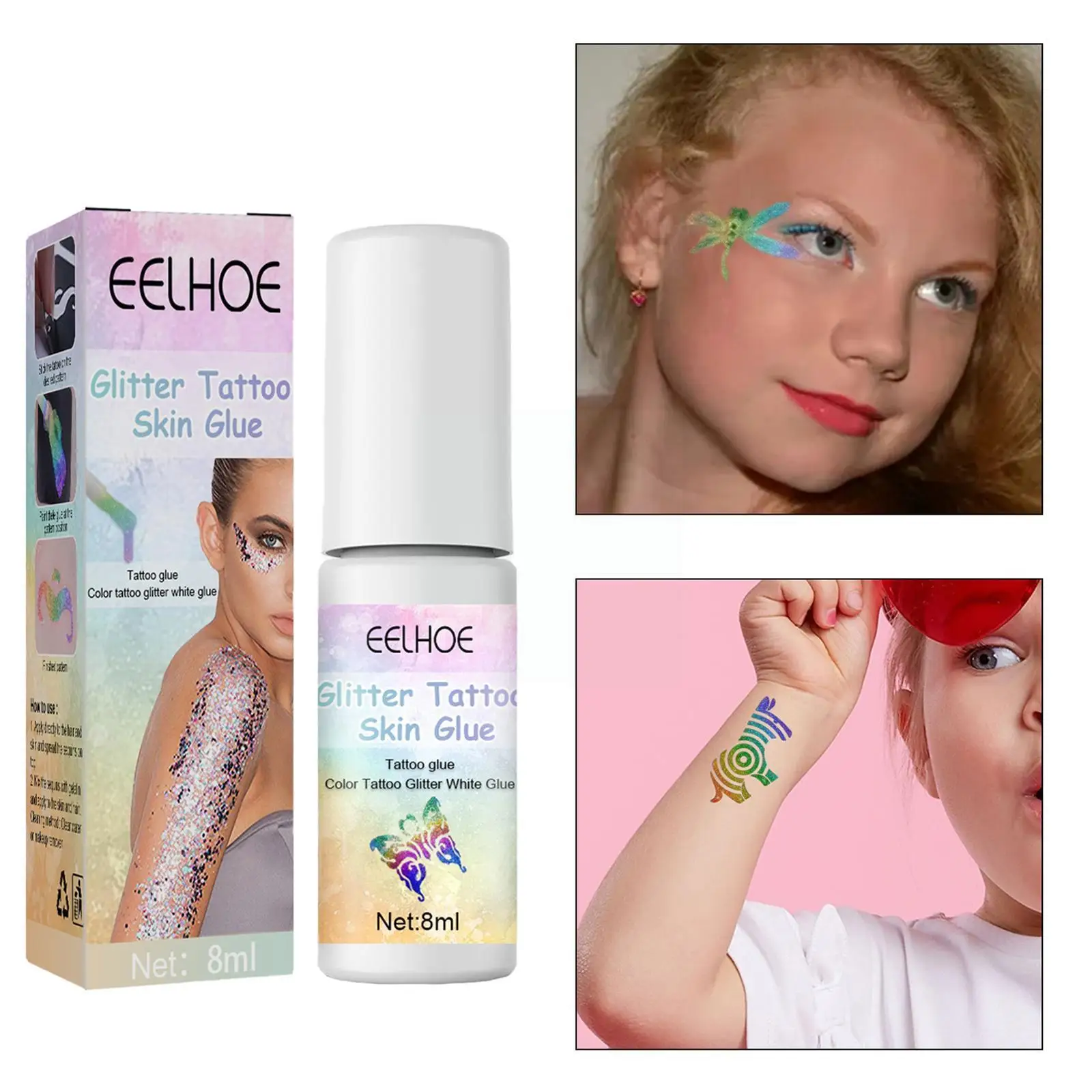 Waterproof 8ml One- Glitter Powder Tattoo Colorful Flash Long Paint Powder Body Lasting Art Glue Skin-friendly Tattoo G G5b3 
Waterproof 8ml One- Glitter Powder Tattoo Colorful Flash Long Paint Powder Body Lasting Art Glue Skin-friendly Tattoo G G5b3