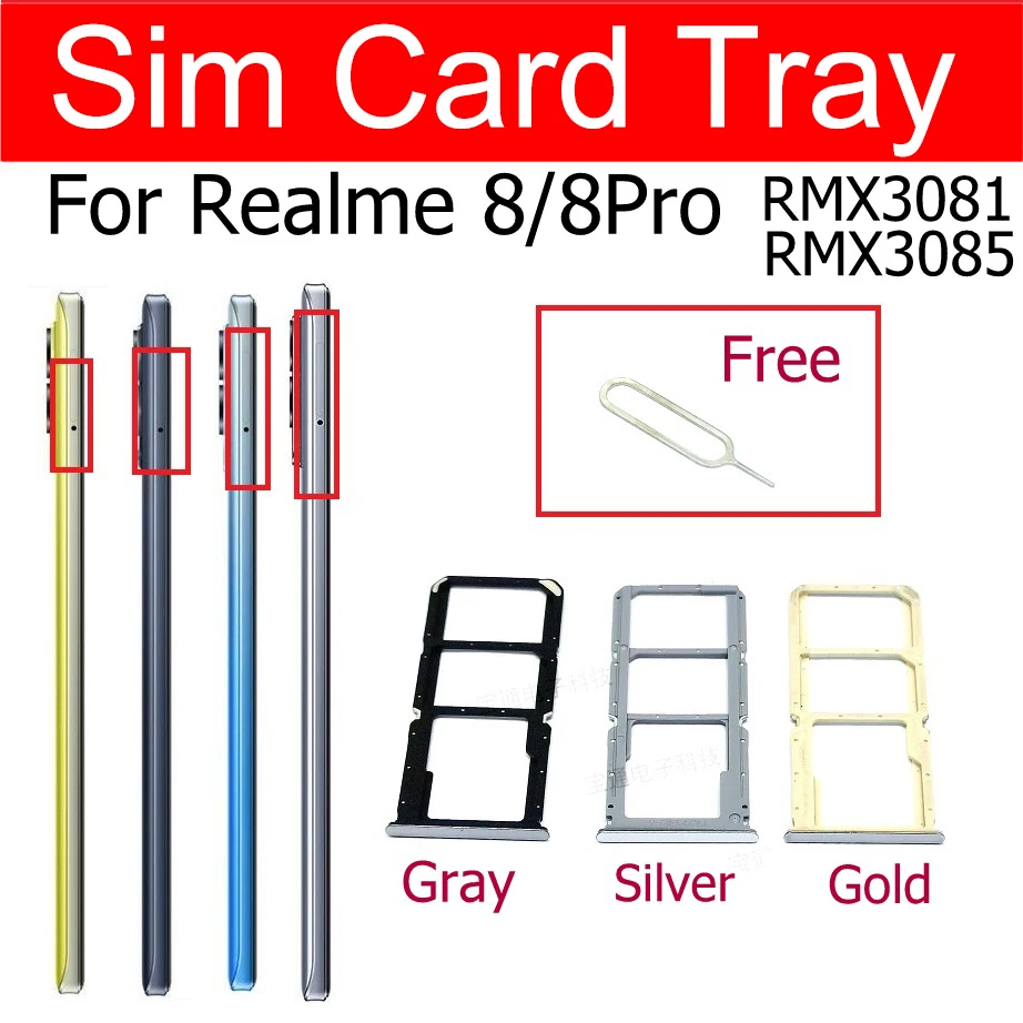 Лоток для SIM-карты OPPO Realme 7 7i X7 Pro 8 8S 8Pro | Мобильные телефоны и аксессуары