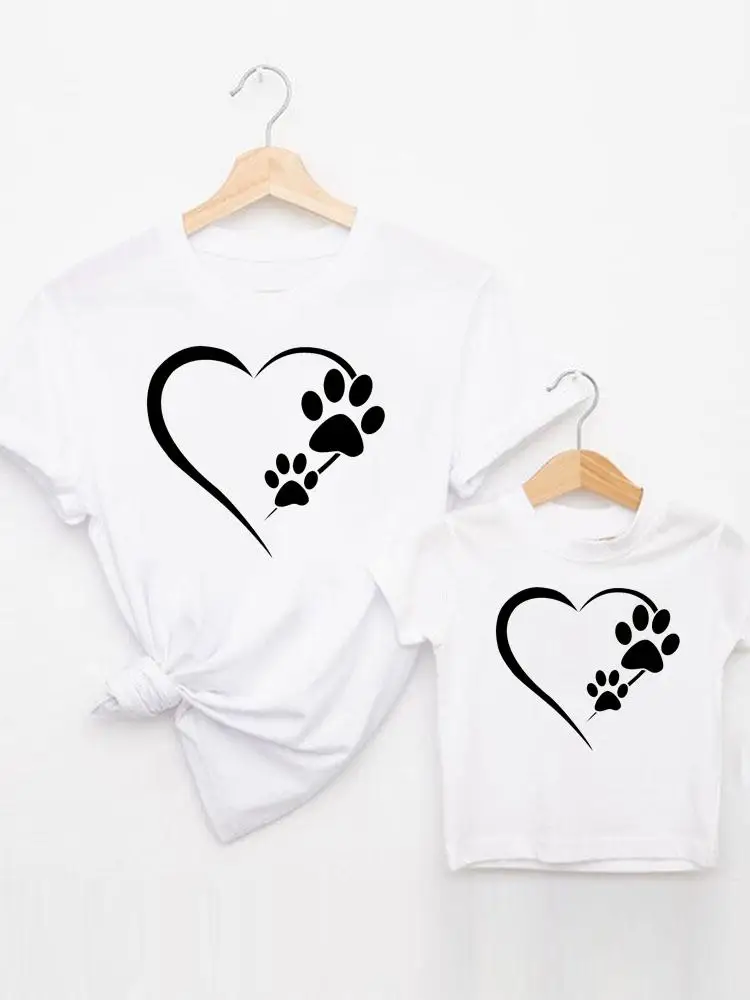 Love Heart Paw Cat Dog Tee Family Matching Outfits Women Casual Kid Child Summer Mom Mama Mother Tshirt T-shirt Clothes Clothing
Love Heart Paw Cat Dog Tee Family Matching Outfits Women Casual Kid Child Summer Mom Mama Mother Tshirt T-shirt Clothes Clothing