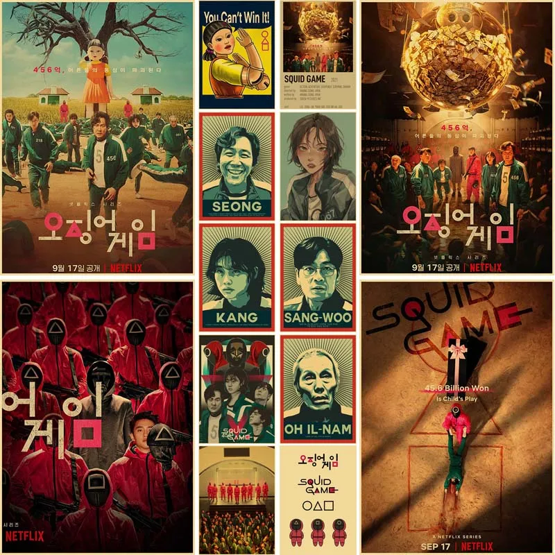 Popular TV Show Squid Game Poster Vintage Kraft Paper Posters Number 067 Jung Ho Wall Art Decor Home Room Painting Pictures 
Popular TV Show Squid Game Poster Vintage Kraft Paper Posters Number 067 Jung Ho Wall Art Decor Home Room Painting Pictures
