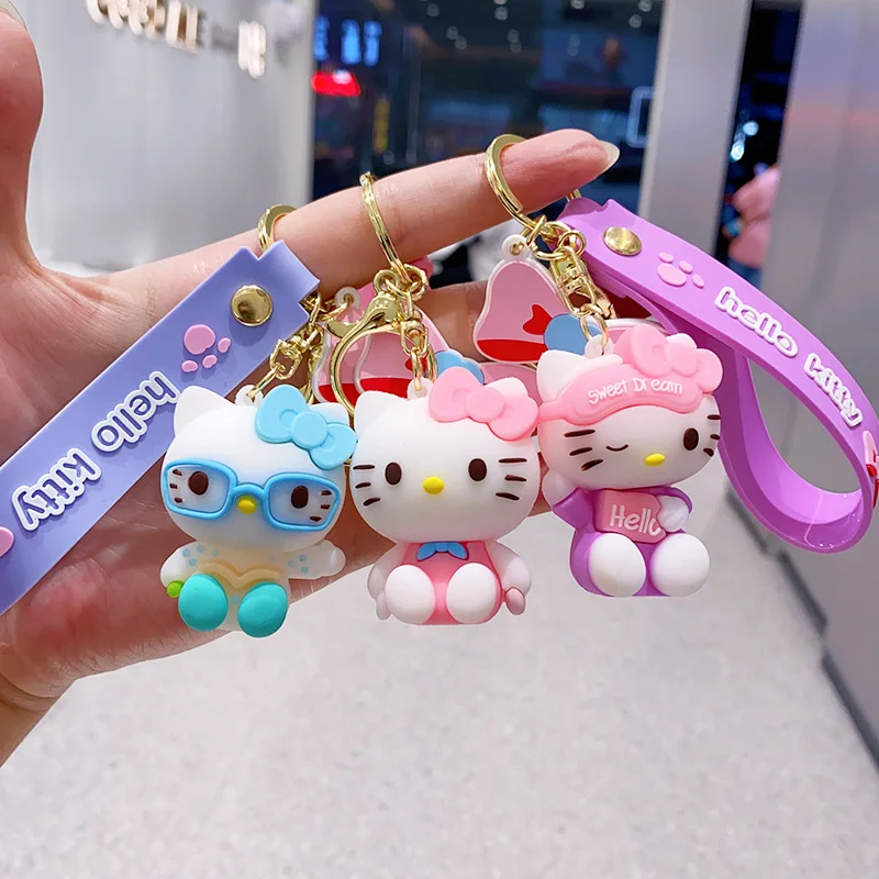 Sanrio Cute Hello Kitty Keychain Cartoon Bow Kt Cat Girl Hanging Decoration Student Bag Pendant Gift for Girlfriend Festive Gift 
Sanrio Cute Hello Kitty Keychain Cartoon Bow Kt Cat Girl Hanging Decoration Student Bag Pendant Gift for Girlfriend Festive Gift