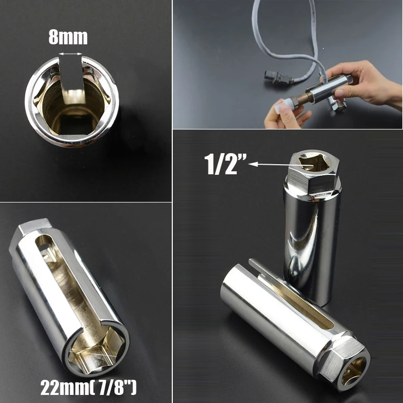 1pcs 8mm Drive Car Oxygen Sensor Socket O2 Wrench Offset Removal Tools Oxygen Sensor Open Socket Removal Hand Accessories
1pcs 8mm Drive Car Oxygen Sensor Socket O2 Wrench Offset Removal Tools Oxygen Sensor Open Socket Removal Hand Accessories