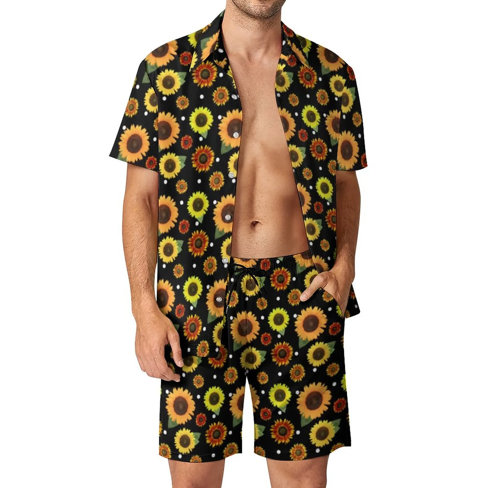 Sunflower Polka Dots Vacation Men Sets Vintage Floral Print Casual Shirt Set Summer Graphic Shorts 2 Piece Fashion Suit Big Size
Sunflower Polka Dots Vacation Men Sets Vintage Floral Print Casual Shirt Set Summer Graphic Shorts 2 Piece Fashion Suit Big Size