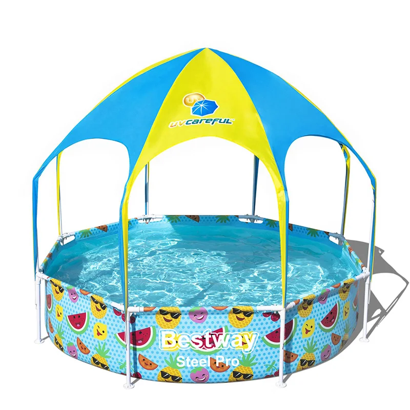 Bestway 56432 Outdoor Easy Set PVC Sturdy Awning Round Above Ground Kids Swimming Pool
Bestway 56432 Outdoor Easy Set PVC Sturdy Awning Round Above Ground Kids Swimming Pool