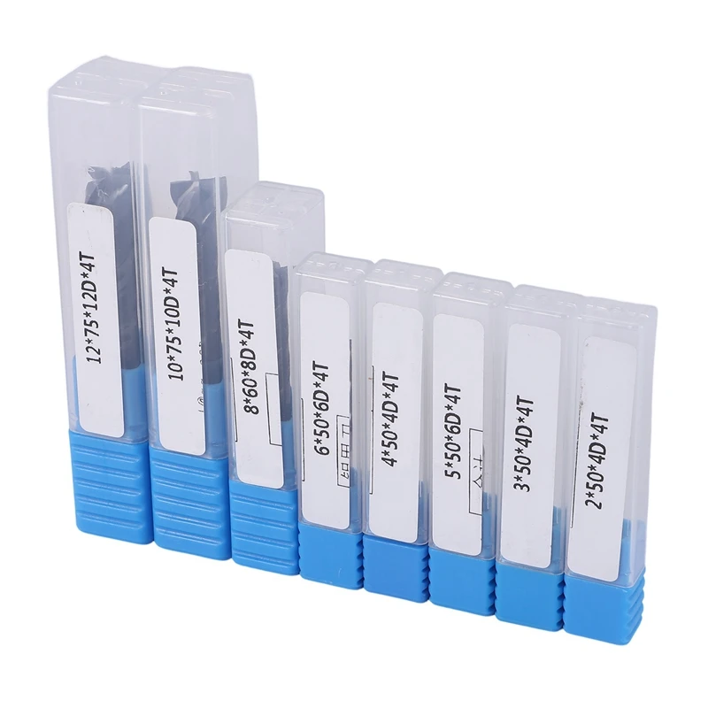 8Pcs 2-12Mm Carbide End Mill 4 Flutes End Mill Set Milling Cutter Tool Kit CNC Carbide Milling Cutter Spiral Router Bits
8Pcs 2-12Mm Carbide End Mill 4 Flutes End Mill Set Milling Cutter Tool Kit CNC Carbide Milling Cutter Spiral Router Bits
