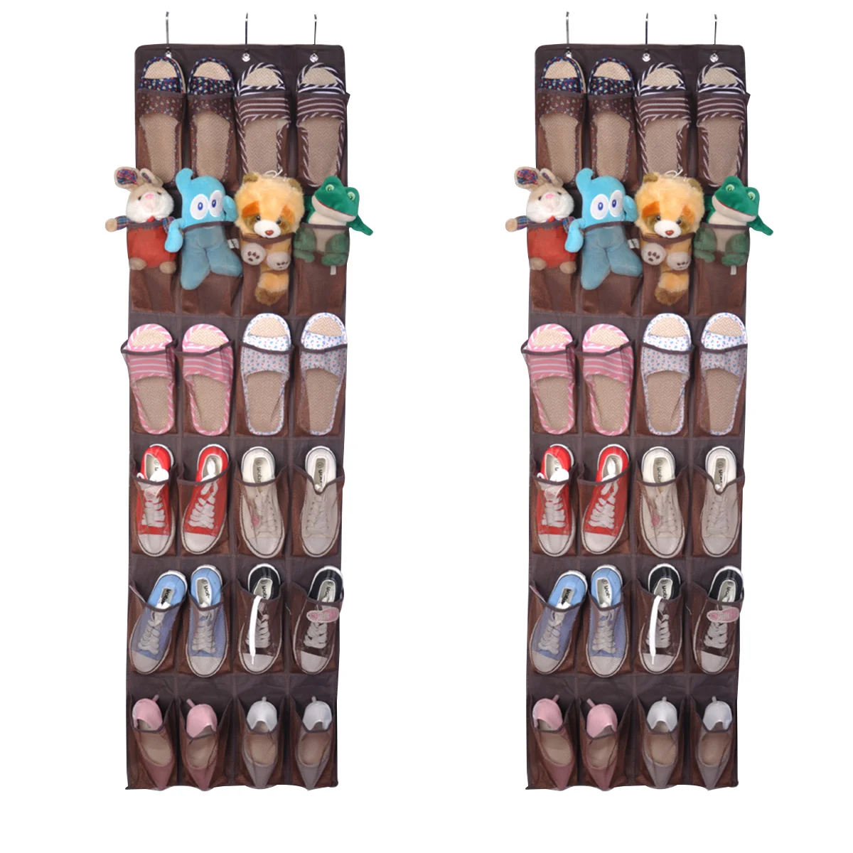 Hanging Rack Shoes 24 Bags Clothes Pocket Organizer Pouch Coat Hanger Closet Shelf
Hanging Rack Shoes 24 Bags Clothes Pocket Organizer Pouch Coat Hanger Closet Shelf