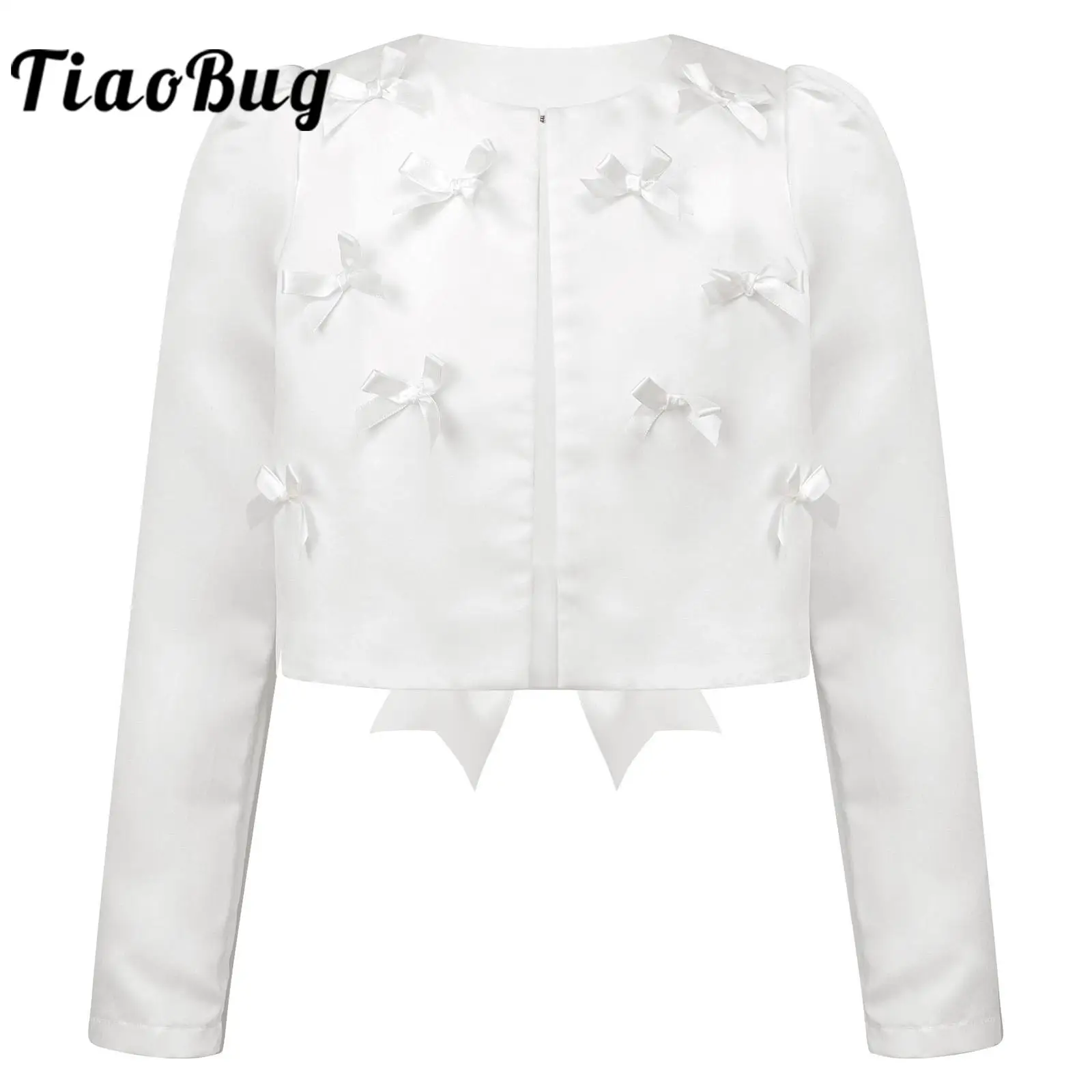 Flower Girls Jackets for Wedding Party Kids Girls Bows Satin Bolero Cardigan Long Sleeve Shrug Top for Ball Gown Wedding Wrap
Flower Girls Jackets for Wedding Party Kids Girls Bows Satin Bolero Cardigan Long Sleeve Shrug Top for Ball Gown Wedding Wrap