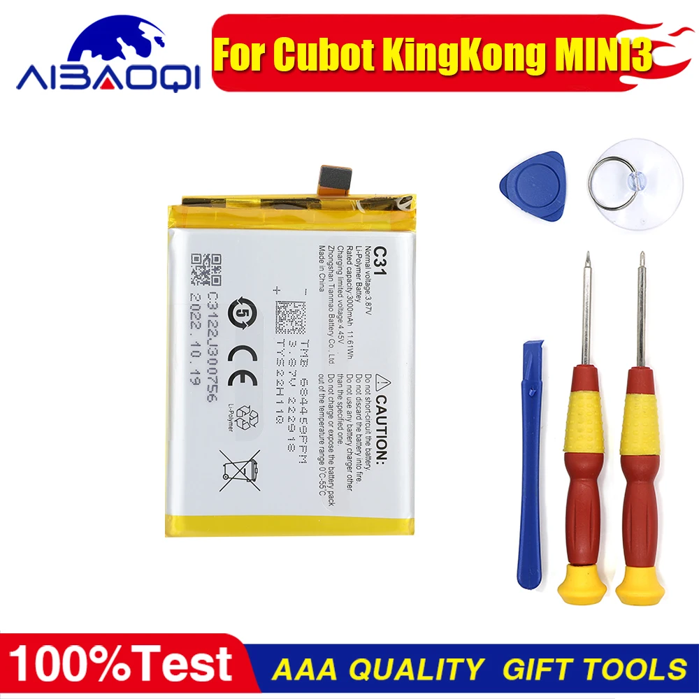 Новый оригинальный аккумулятор для Cubot King Kong MINI 3, 3000 мАч, сменные батареи большой емкости
Новый оригинальный аккумулятор для Cubot King Kong MINI 3, 3000 мАч, сменные батареи большой емкости