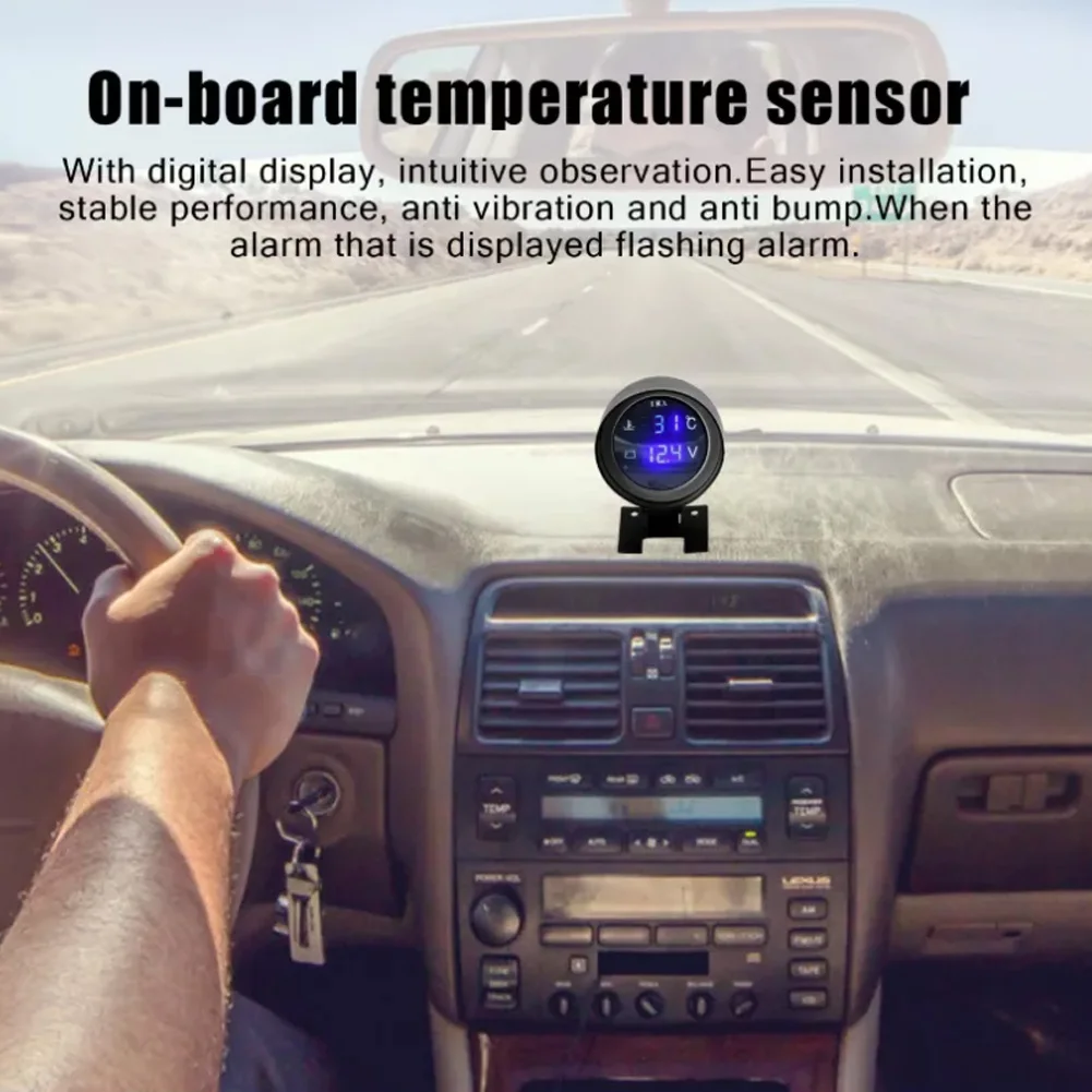 2 In 1 Round LCD Digital Car for 12V 24V Vehicles Gauge Water Temperature Voltmeter Voltage Water Temp Gauge with Blue Backlit
2 In 1 Round LCD Digital Car for 12V 24V Vehicles Gauge Water Temperature Voltmeter Voltage Water Temp Gauge with Blue Backlit