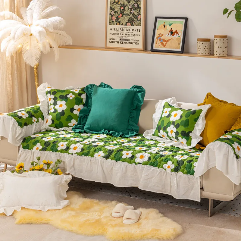 Four Seasons Sofa Cover Cotton Print Sofa Covers For Living Room Lotus Leaf Skirt Non-slip Couch Cover Furniture Decor Slipcover
Four Seasons Sofa Cover Cotton Print Sofa Covers For Living Room Lotus Leaf Skirt Non-slip Couch Cover Furniture Decor Slipcover