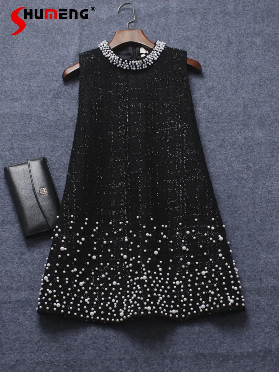 Новинка весны 2023, женская одежда, платье А-силуэта с круглым вырезом и бусинами, женское Модное Элегантное приталенное шерстяное платье-майка с высоким воротником
Новинка весны 2023, женская одежда, платье А-силуэта с круглым вырезом и бусинами, женское Модное Элегантное приталенное шерстяное платье-майка с высоким воротником